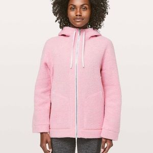 Lululemon pink sherpa zip up